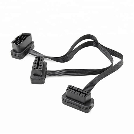 AsTools Universele 16 Pins OBD2 Platte Verleng- Splitterkabel 2-Delig 30 cm