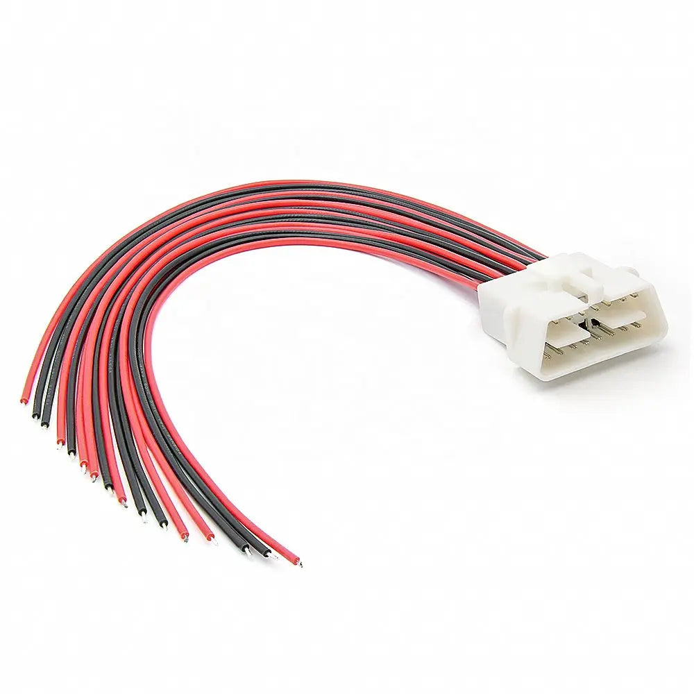 AsTools Universele 16 Pins OBD2 Poort Mannetje Met 16 Open Eindkabels 30 cm