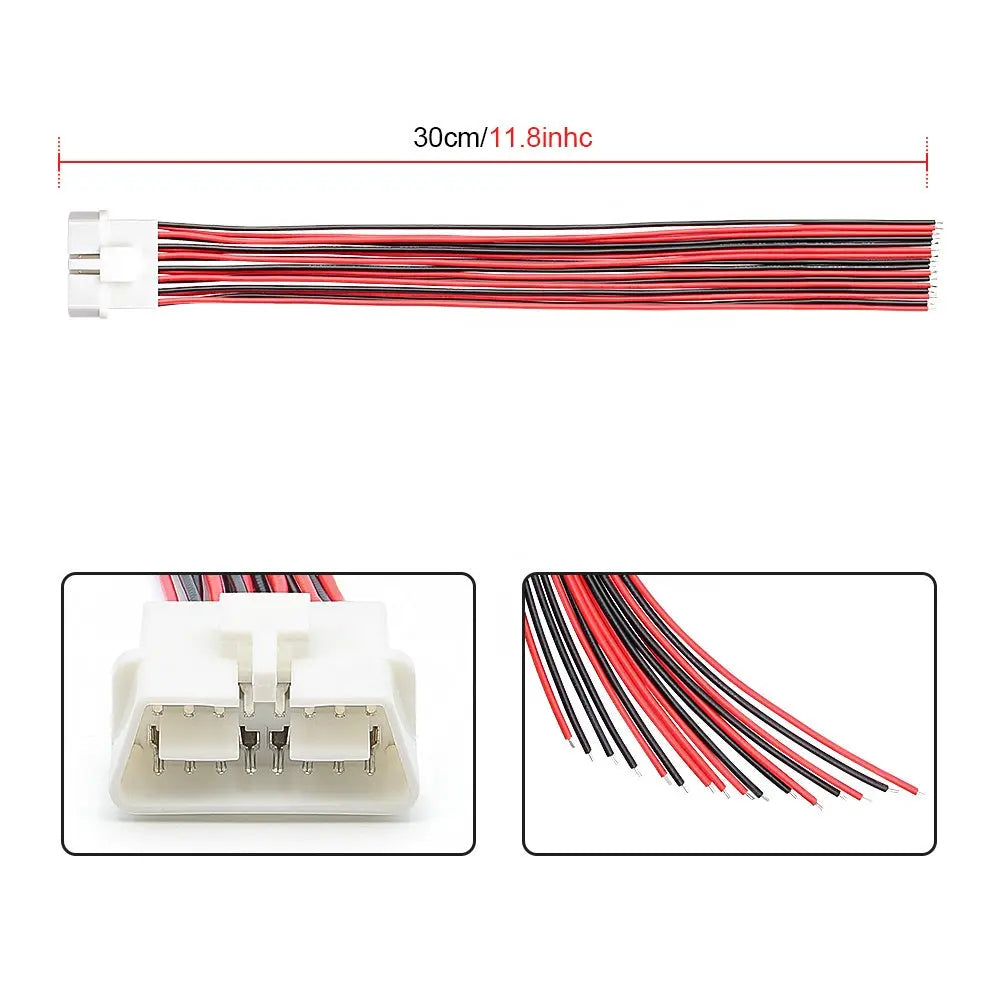 AsTools Universele 16 Pins OBD2 Poort Mannetje Met 16 Open Eindkabels 30 cm