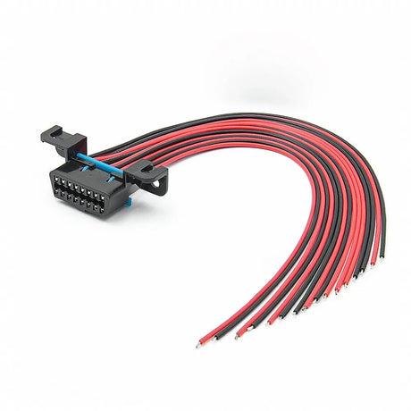 AsTools Universele 16 Pins OBD2 Poort Vrouwtje Met 16 Open Eindkabels 30 cm