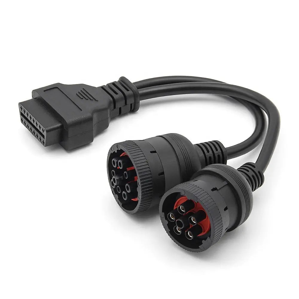 AsTools Universele 6 Pins J1708 + 9 Pins J1939 - 16 Pins OBD2 Verloopkabel Bedrijfs- en Werkvoertuig