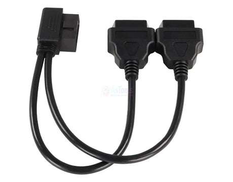 AsTools Universele Platte 16 Pins OBD2 Verleng- Splitterkabel 2-Delig 30 cm