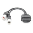 AsTools Yamaha 3+4 Pins OBD - 16 Pins OBD2 Verloopkabel Motorfiets