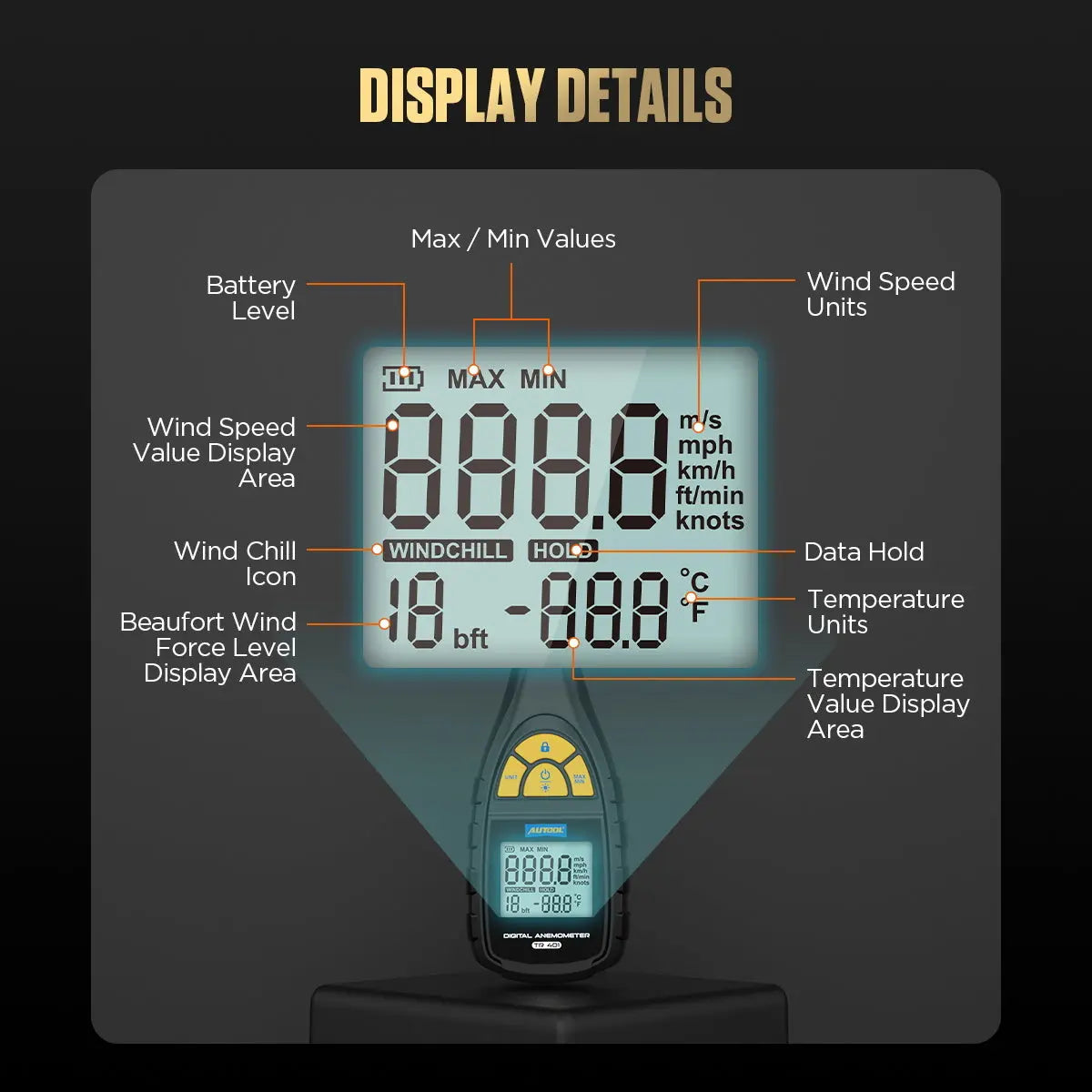 Autool Autool TR401 Anemometer