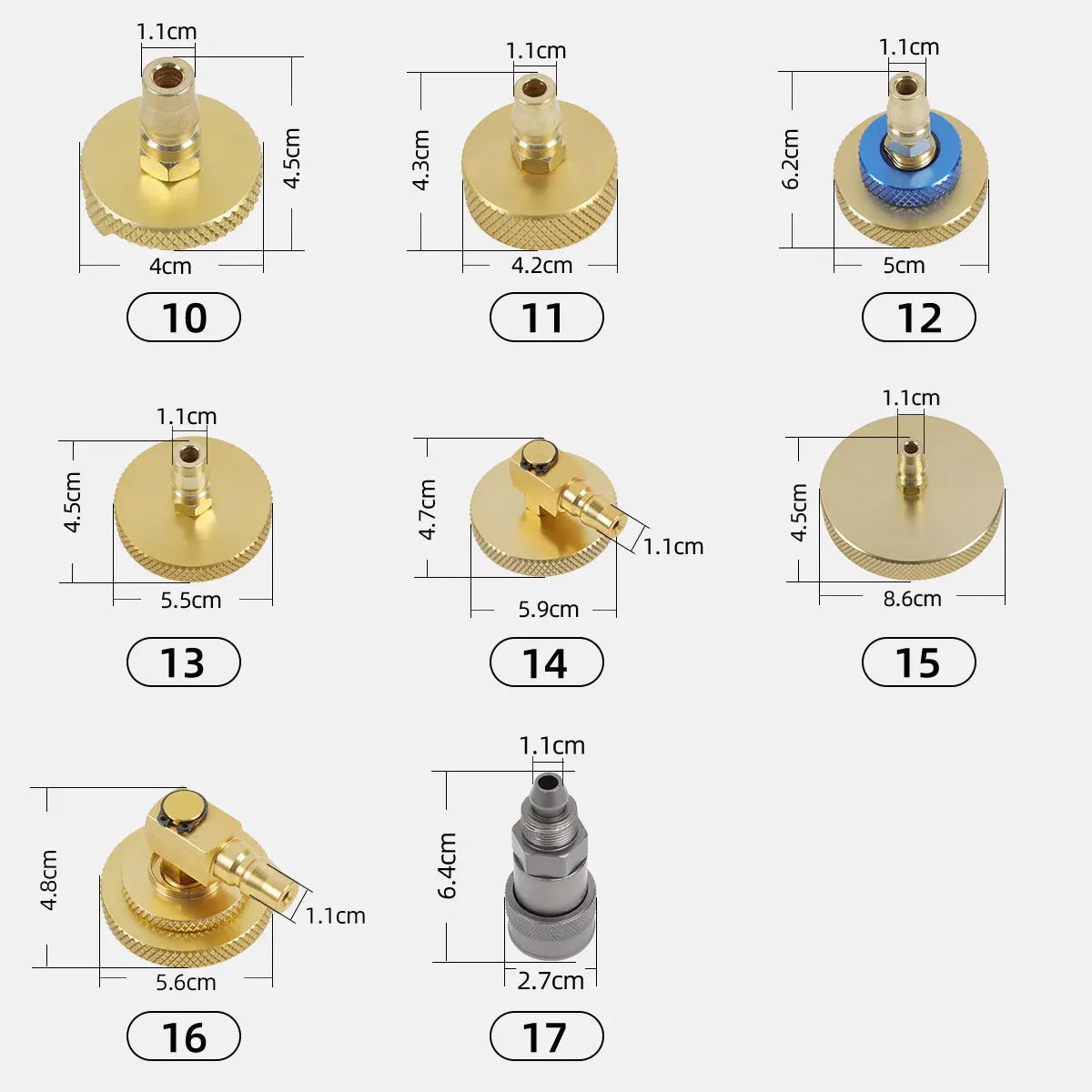 Autool Remvloeistofreservoir Adapters Set 17-Delig