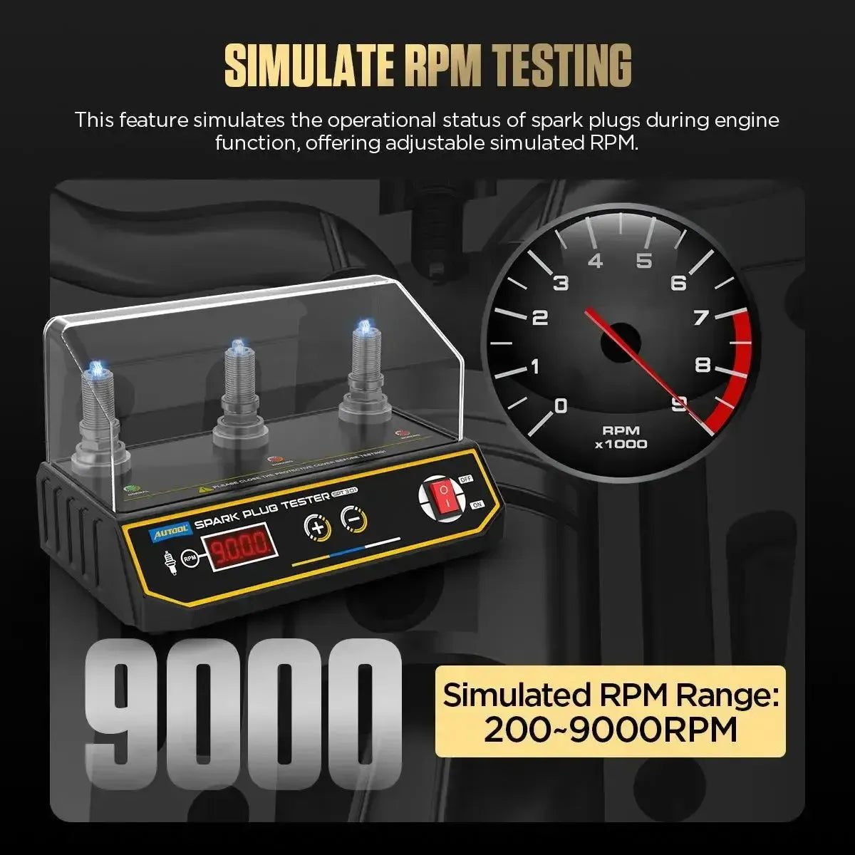 Autool SPT301 Testeur de bougies d’allumage