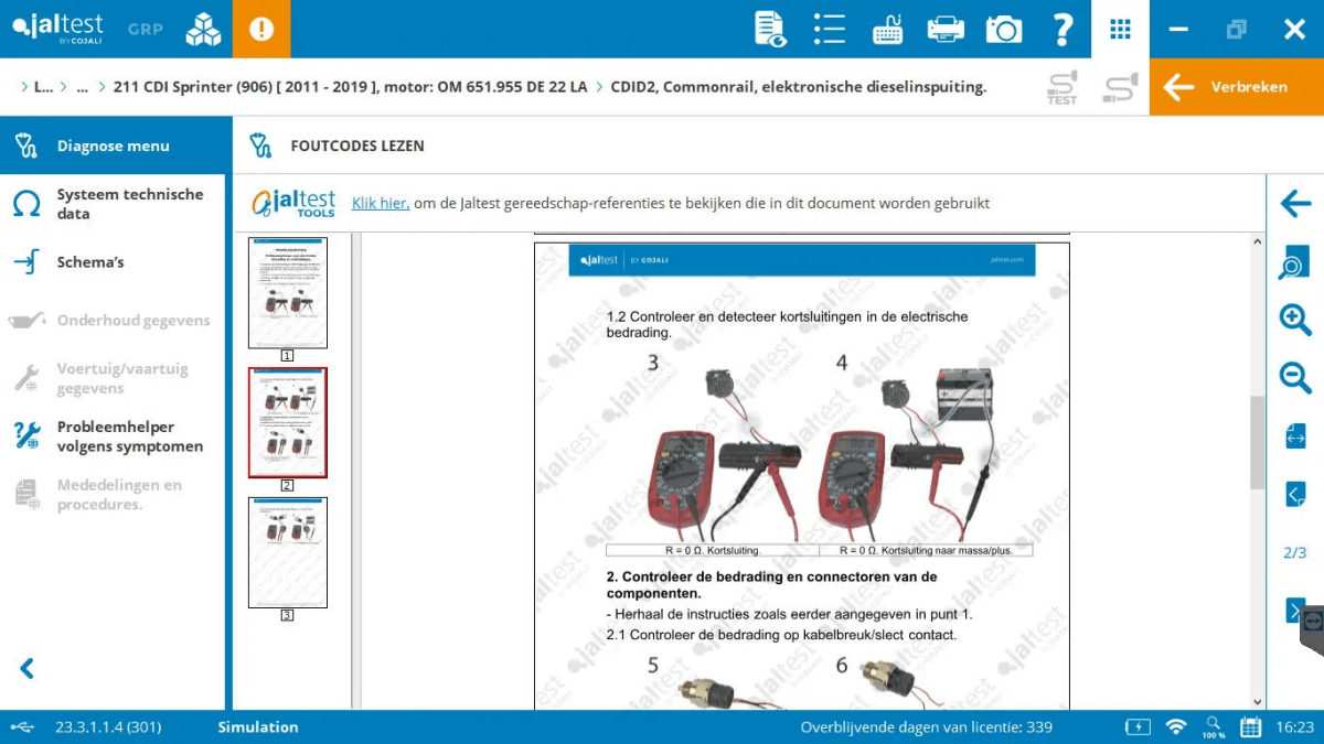 Jaltest Bestelauto Uitleesapparaat