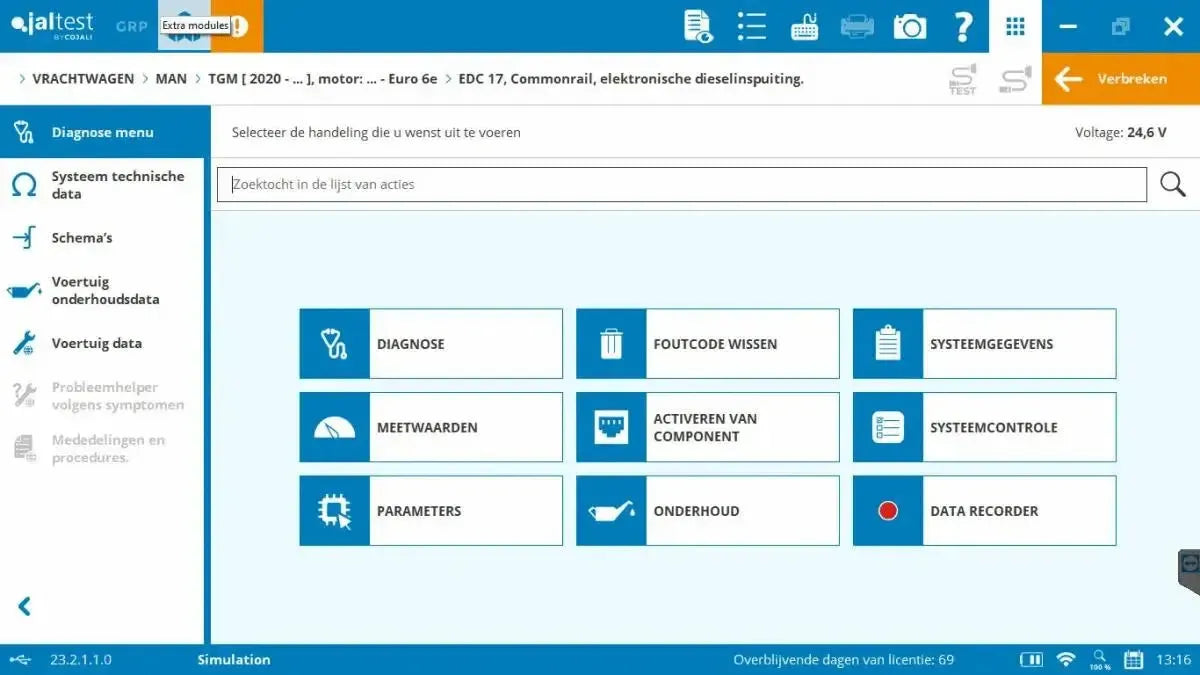 Jaltest CV (Véhicules commerciaux) Appareil de diagnostic