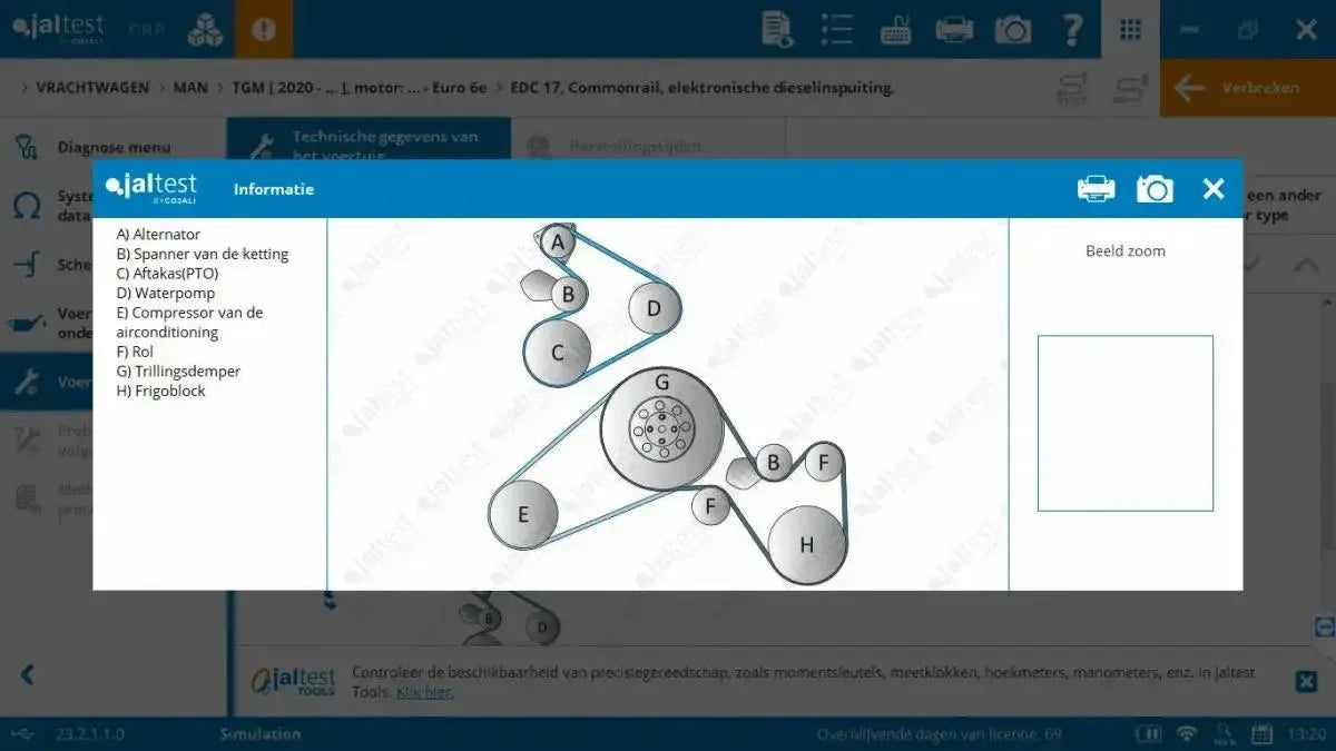 Jaltest CV (Véhicules commerciaux) Appareil de diagnostic