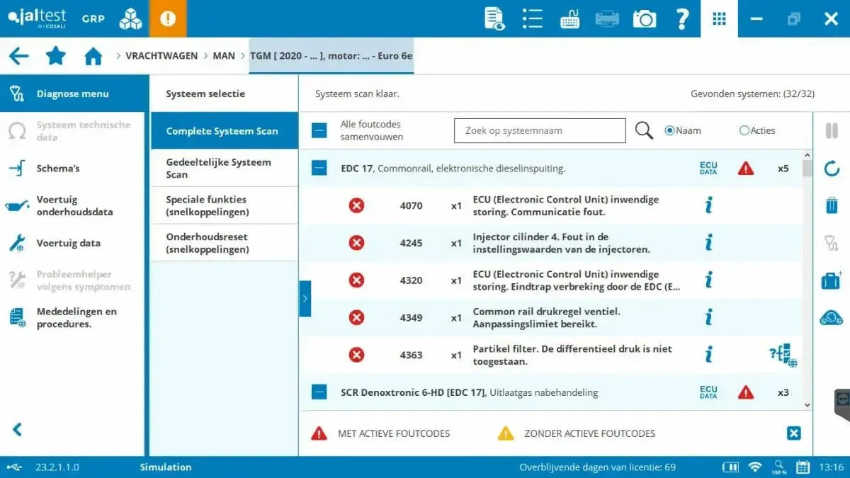 Jaltest CV (Véhicules commerciaux) Appareil de diagnostic