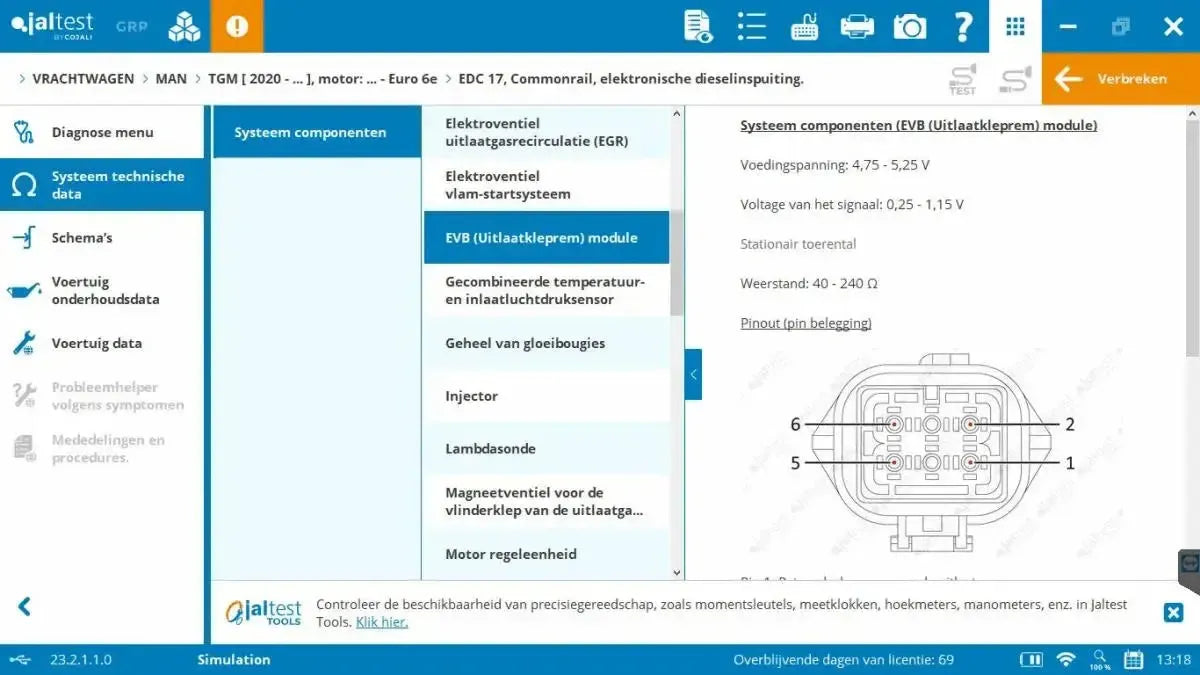 Jaltest CV (Véhicules commerciaux) Appareil de diagnostic