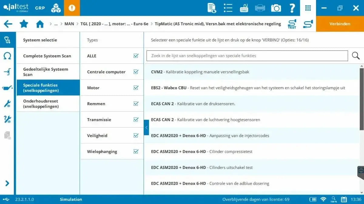 Jaltest CV (Véhicules commerciaux) Appareil de diagnostic