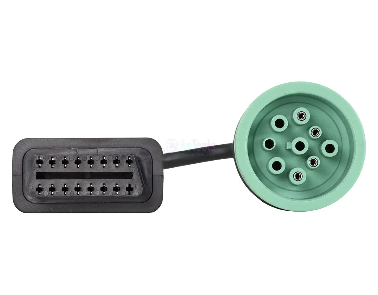 Jaltest Jaltest Liebherr 9 Pins OBD - 16 Pins OBD2 Verloopkabel Verbrandingsmotor