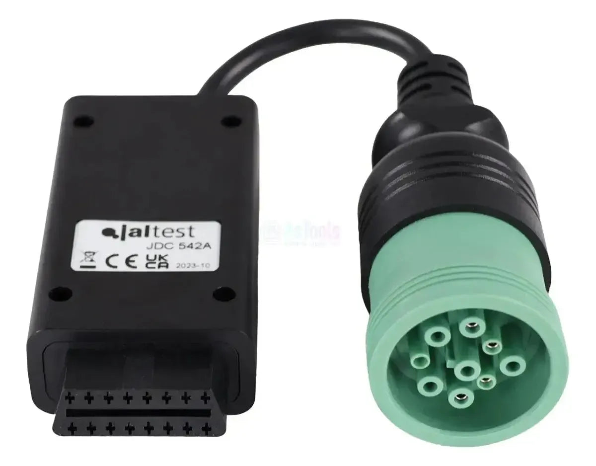 Jaltest (JDC542A) | Liebherr Câble adaptateur 9 broches OBD - 16 broches OBD2 | Moteur à combustion