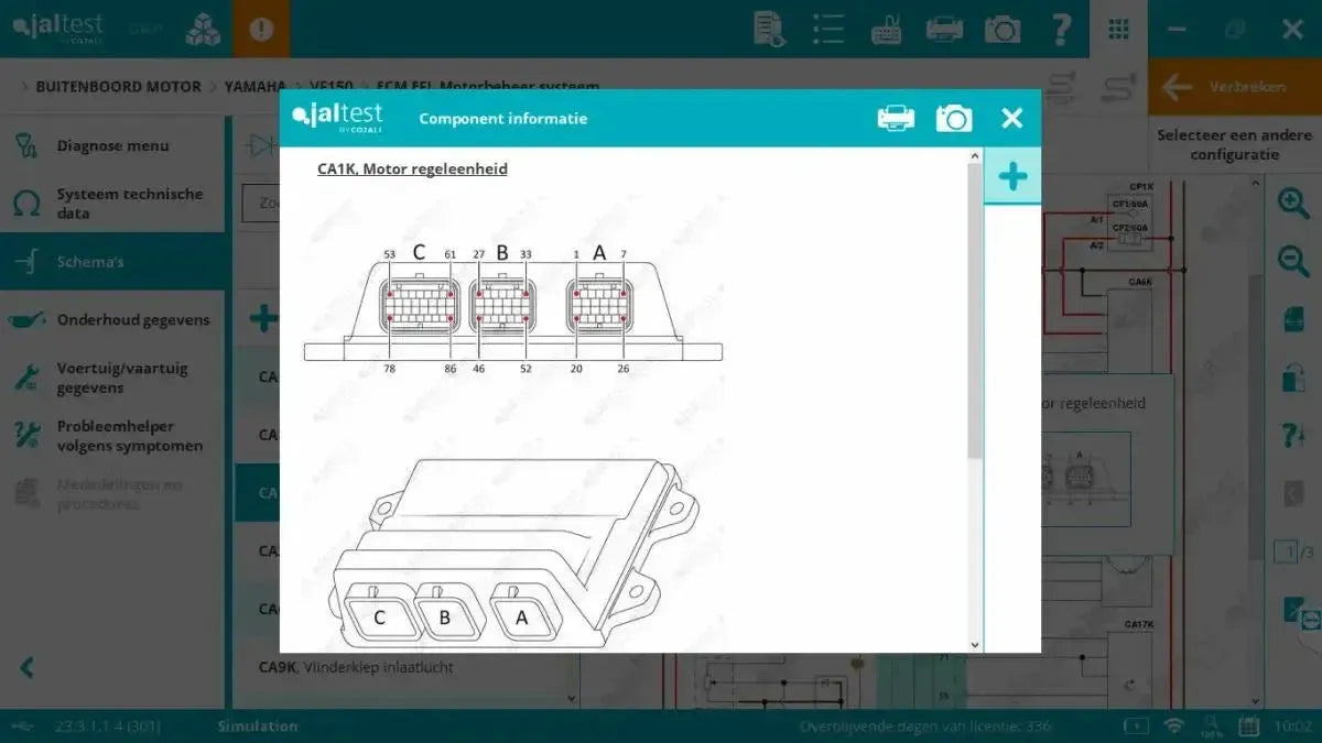 Jaltest Marine (Hors-bord) Appareil de diagnostic