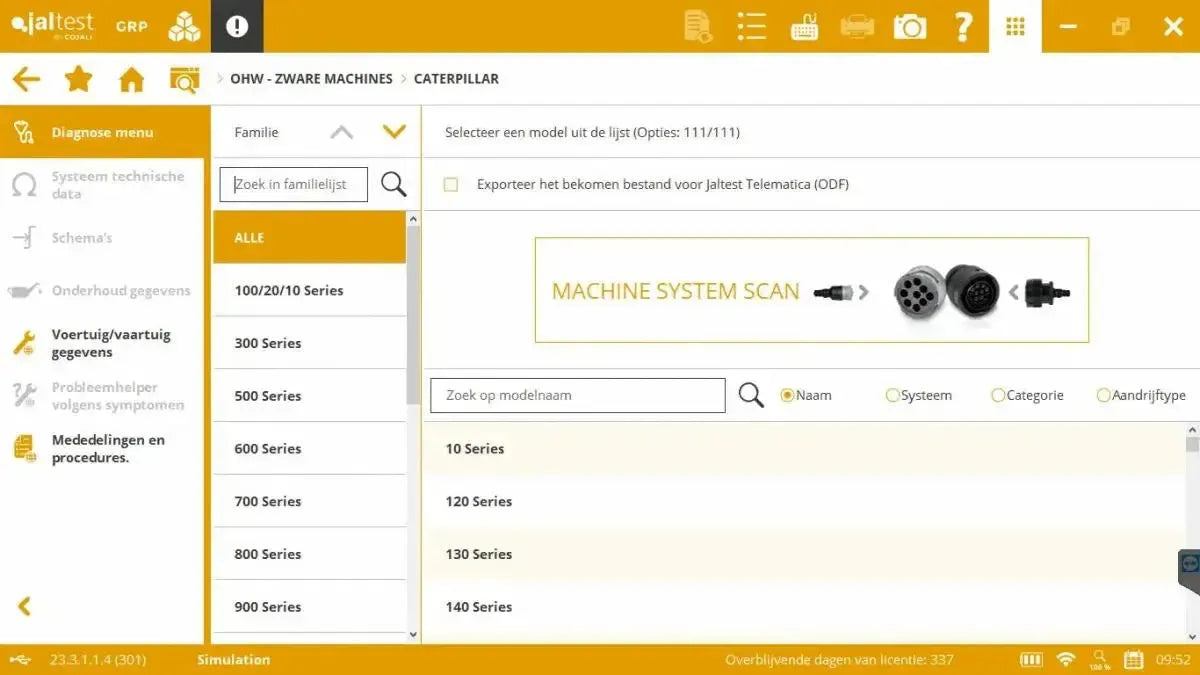 Jaltest OHW (hors route) Appareil de diagnostic