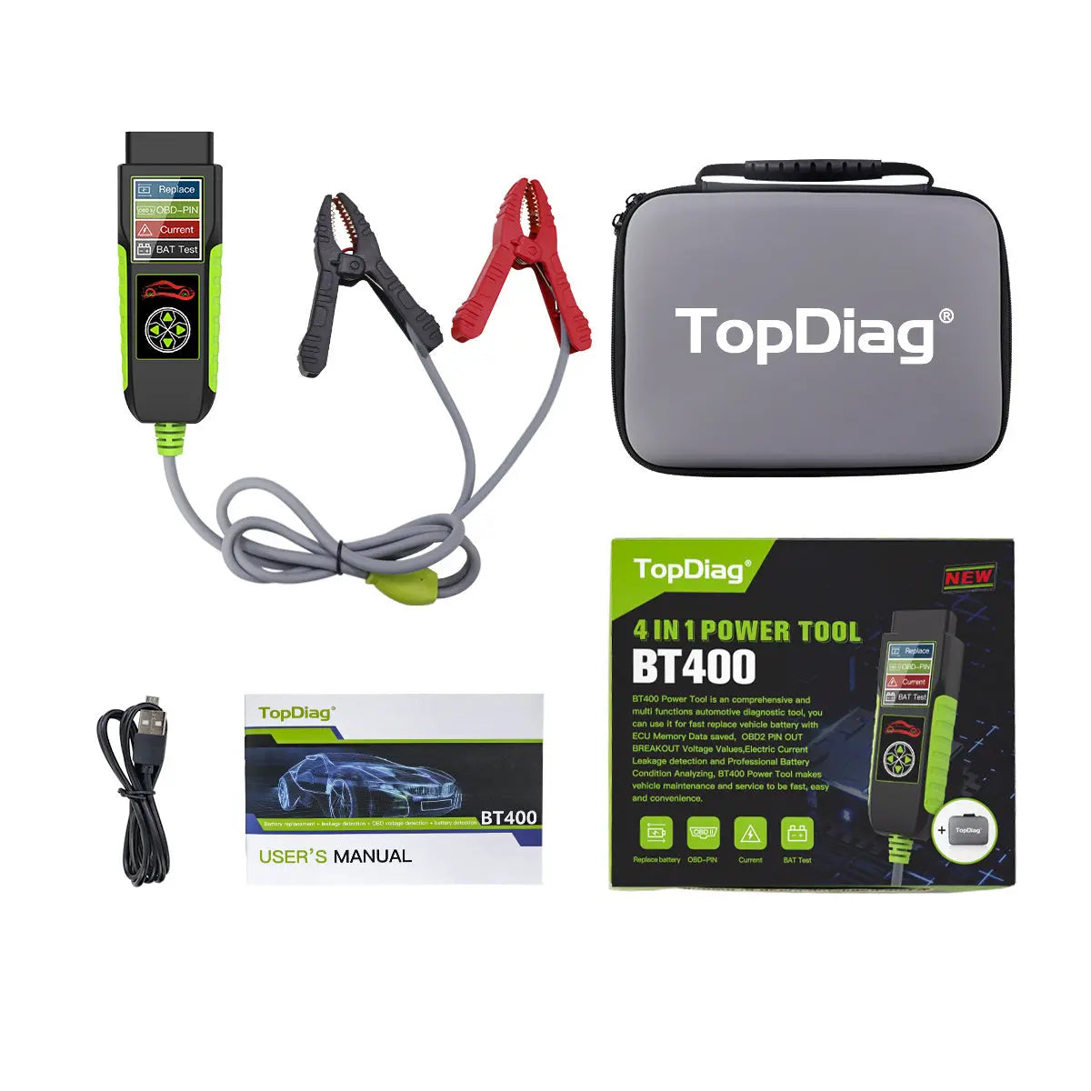 TopDiag TopDiag BT400 Multifunctionele Accutester