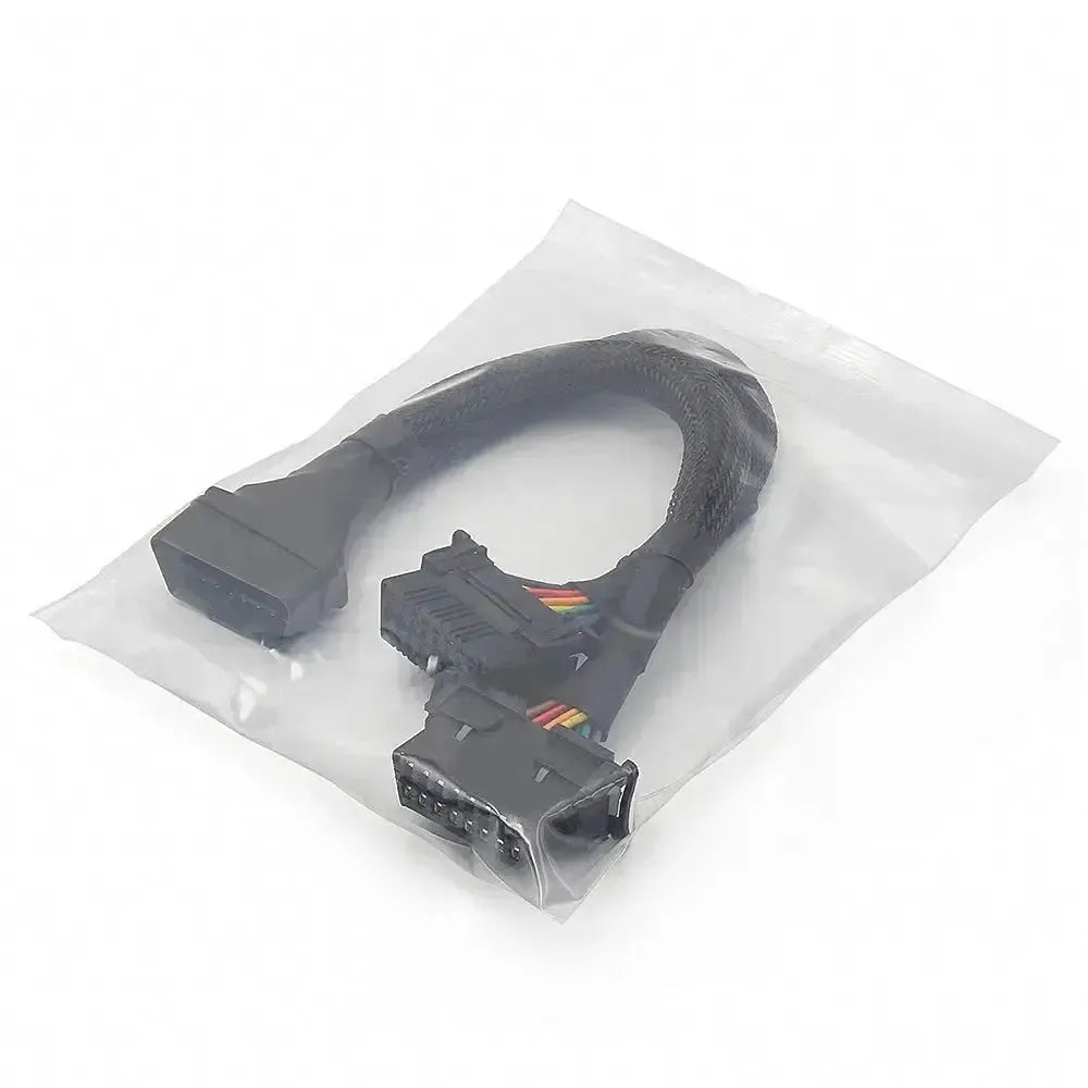 Câble de rallonge et répartiteur universel OBD2 16 broches en nylon 2 pièces (30 cm)