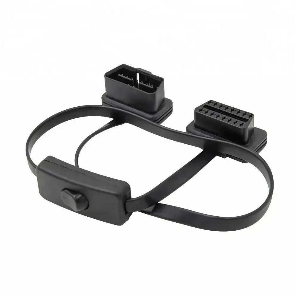 Universel (A0055) | Câble de rallonge plat OBD2 16 broches avec interrupteur (60 cm) | Interface