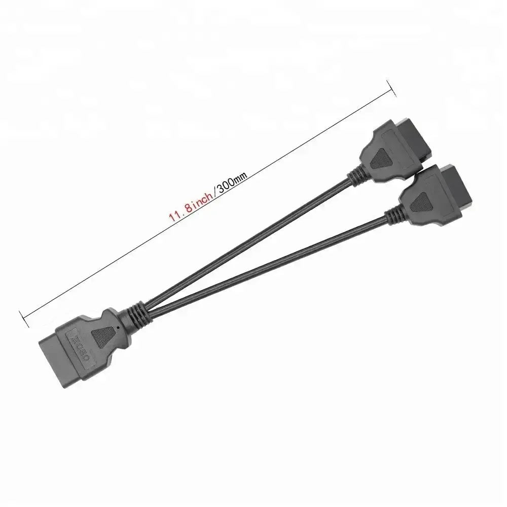 Câble de rallonge diviseur universel OBD2 16 broches 2 pièces (30 cm)