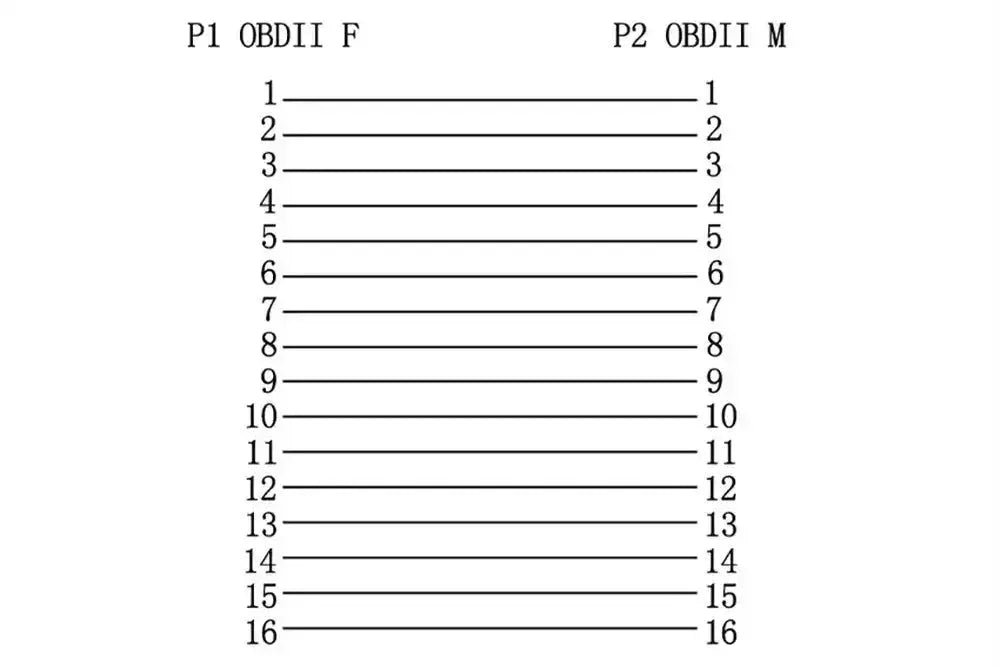 Universel (A0056) | Câble de rallonge plat OBD2 16 broches (60 cm) | Interface