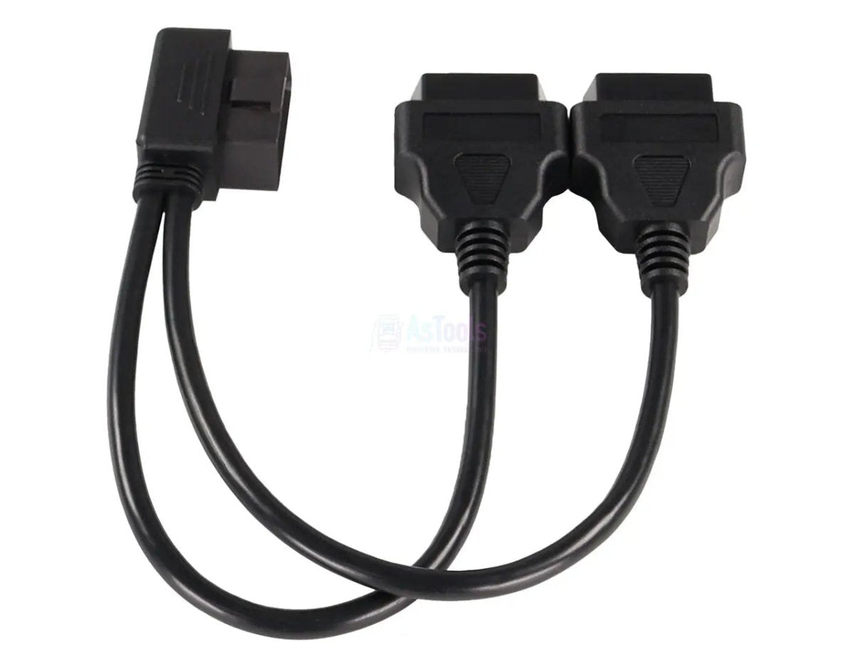 Universele Platte 16 Pins OBD2 Verleng- Splitterkabel 2-Delig 30 cm